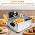 thumbnail image 7 of 5.3Qt 2500W 304 Stainless Steel Electric Deep Fryer with 3 Baskets Temperature Control Commercial Grade for Home and Party Use, 7 of 7