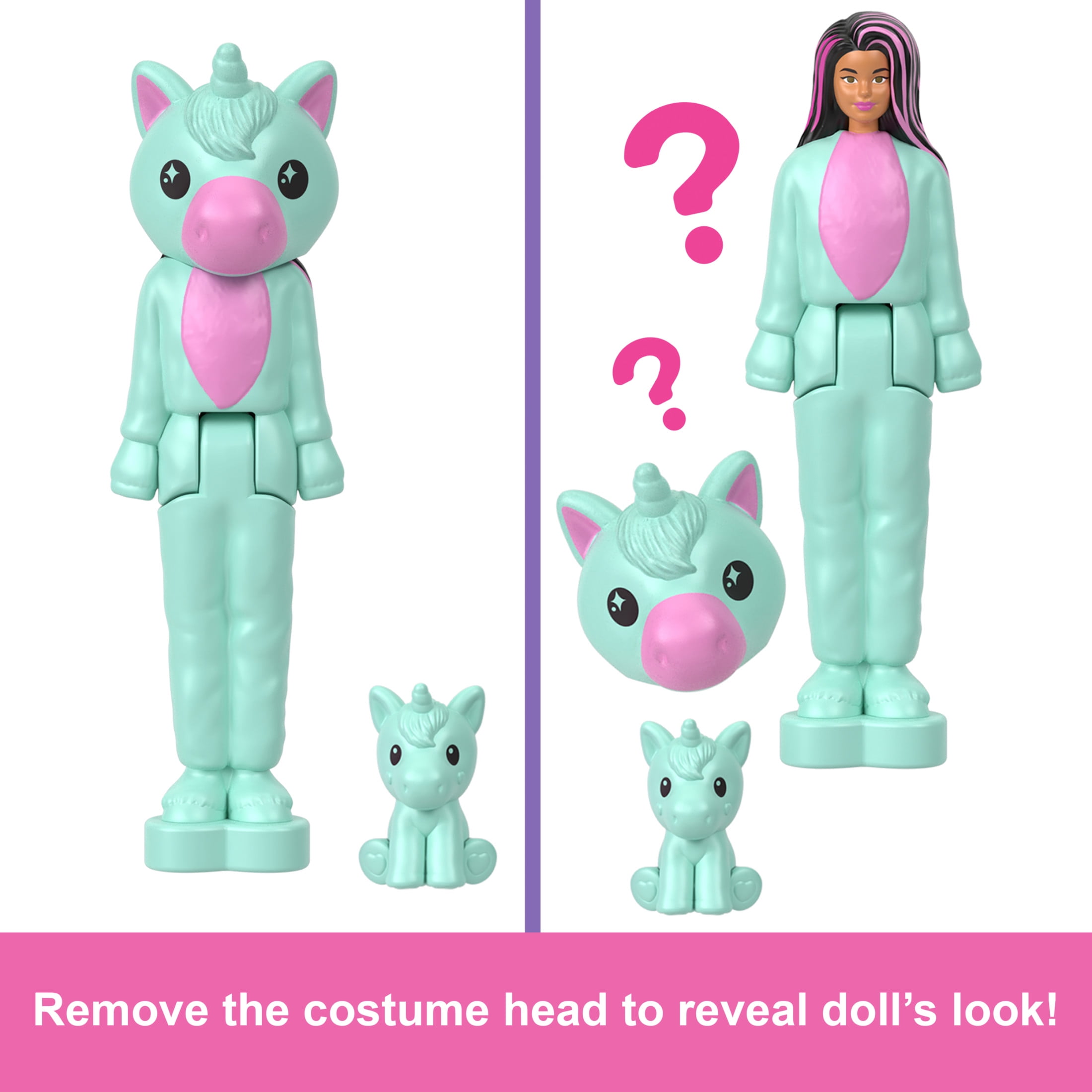 Barbie Mini BarbieLand Cutie Reveal Doll & Pet, 1.5inch Color Dream Series (Styles May Vary)  (图4)