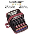 thumbnail image 3 of TAZAG women's small leather wallet, RFID blocking credit card holder wallet, 3 of 5