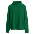thumbnail image 4 of MESSUEN Mock Neck Sweater Pull Over Sweaters Womens Winter Sweaters for Women Woman Shirts Womens Fall Sweaters Winter Sweater for Women Oversized Sweater Green S, 4 of 9