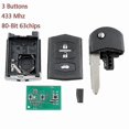 thumbnail image 2 of Car Smart Remote Key 3 Buttons 80-Bit 63 Chip Car Key Fob Fit for 2 3 5 6 RX8 MX5 433Mhz, 2 of 5