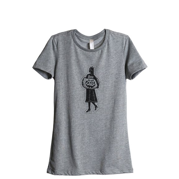 Queen Of The Patch Women's Fashion Relaxed T-Shirt Tee Heather Grey Medium