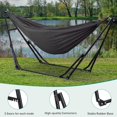 thumbnail image 2 of Hammock with Foldable Stand, 2 in 1 Hammock and Swinging Chair with Carrying Bag, Portable Camping Chair Suitable for Outside, Swing,Patio,Garden,Camping Trip Grey, 2 of 16