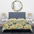thumbnail image 3 of Designart "Gentle Oasis II" Green Floral Bedding Covert Set - Cottage Bed Set With 2 Shams, 3 of 5