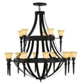 thumbnail image 6 of Meyda Tiffany 135086 Pontoise 15 Light 60" Wide Chandelier - Black, 6 of 7