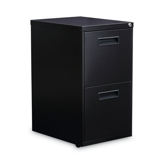 Alera ALEPAFFBL Two-Drawer Metal Pedestal File, 14 7/8w X 19-1/8d X 27-3/4h, Black