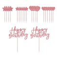 thumbnail image 2 of Adorno para tarta Zulema Feliz cumpleaños Confeti Globo Estrella Oro rosa, 2 of 8