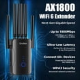 thumbnail image 3 of Gnolkee AC1800 Wifi Extender Signal Booster, Dual-Band Internet Booster for Home, Wireless Range Extender Repeater with Ethernet Port,Black, 3 of 13