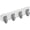 White & Silver, variant on Hillman Key Rail Organizer Hook Rail - Easy Tool-Free Installation - Small, White & Silver