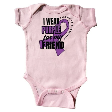 

Inktastic Chronic Pain I Wear Purple For My Friend Gift Baby Boy or Baby Girl Bodysuit
