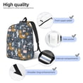 thumbnail image 4 of Lsque Llama and Cactus Pattern Canvas Daypack, Durable Backpack, High-quality Versatile Backpack,Vintage Compact Backpack-Medium, 4 of 6