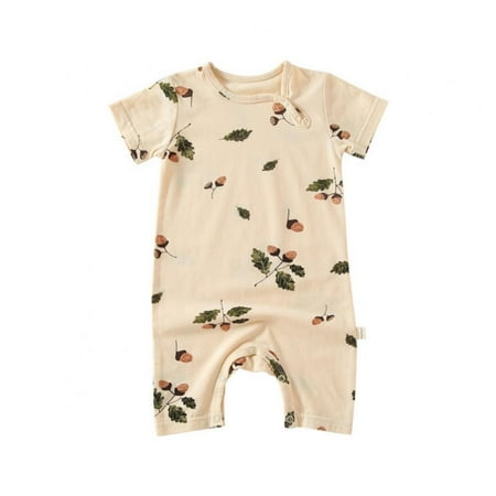 

Toddlers Infant Unisex Romper Newborn Combed Cotton Baby Girls Summer Bodysuits Soft Onepiece Clothing 3-6 Months
