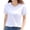White, variant on Open Back Workout Tops for Women Women’S Surplice Neck Tees Womens Summer Solid Color Short Sleeved Loose Matching Half Sleeved T Shirt Maternity Stretchy Tshirts Xxl