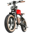 thumbnail image 3 of Hidoes B10 Electric Mountain Bike for Men/Woman 1000W Adult Electric Bicycle 20" Fat Tire Off Road E-bike with Removable Battery up to 28 mph,Free Shipping, Red, 3 of 25