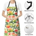 thumbnail image 6 of Pofeuu Fruits Peach1 Print Waterproof Apron with Pockets Adjustable Cooking Aprons Kitchen Bib for Baking Household Cleaning, 6 of 8