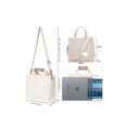 thumbnail image 4 of 2 Uds Bolsas Totes De Mano Lona Multicapa De Gran Capacidad, 4 of 5