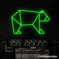 thumbnail image 3 of Craftnamesign Bear Geometric Neon Sign for Kid Room Nursery Bedroom Wall Decor, 3 of 5