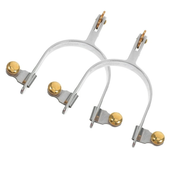 WHAMVOX Rustic Spurs for Cowboy Boots Stainless Steel Silver Pair for Cosplay with Durable Western Style 2pcs