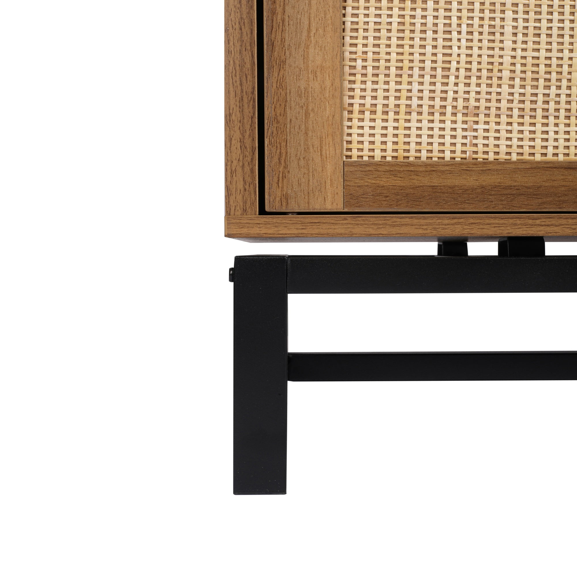 YYAo Natural Rattan Kitchen Storage Cabinet, Sideboard Buffet Cabinet for Dining Room, Hallway, Walnut YYAo Natural Rattan Kitchen Storage Cabinet, Sideboard Buffet Cabinet for Dining Room, Hallway, Walnut