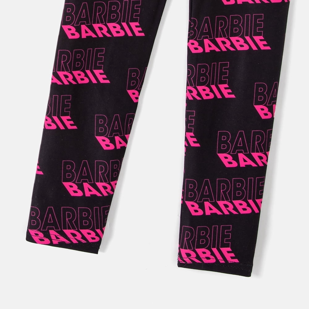 Barbie Girls Knot Hem Graphic Sweatshirts and Letter Print Leggings 2 pieces Outfit Set Sizes 6-12