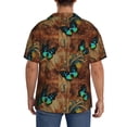 thumbnail image 3 of Kdxio Men'S Hawaiian Shirt For Men Short Sleeve Shirt Vintage Butterfly Green Summer Casual Holiday Beach Button Down T-Shirts, 3 of 5