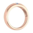 thumbnail image 2 of 1/5 Carat Channel Set Unisex Diamond Solitaire Wedding Ring Band in 14K Rose Gold (Ring Size 14), 2 of 5