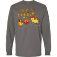thumbnail image 3 of Inktastic Happy Thanksgiving Turkey Train with Food Long Sleeve T-Shirt, 3 of 5