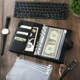 thumbnail image 4 of PU Leather Notebook Binder Budget Planner Binder Cover with Binder Pocket Personal Cash Budget Envelopes, 4 of 7