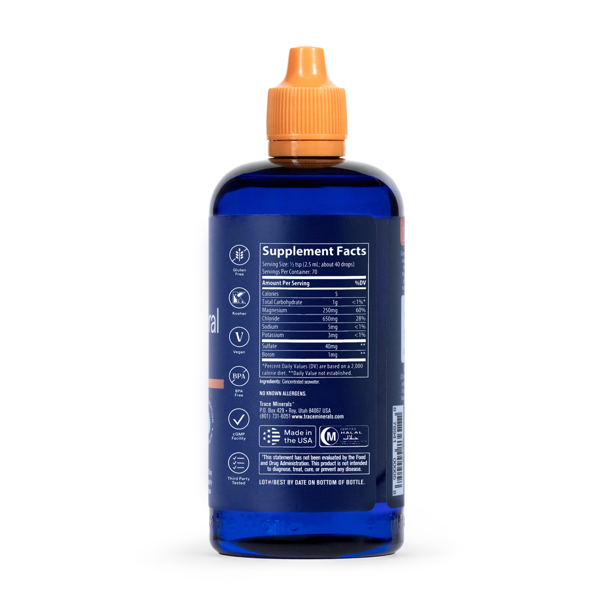 Trace Minerals ConcenTrace Mineral Drops for Energy, Digestion and Bone Health, 6 Fluid Ounce