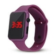 thumbnail image 1 of Men Women LED Digital Watch Year Month Date 24 Hour Display Square Kid Sports Wristwatch Color:Purple, 1 of 6