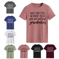 thumbnail image 3 of Camisa informal holgada de manga corta con letras negras para mujer: camiseta de moda y cómoda con letras en oro rosa, 3 of 5