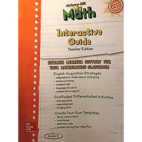 Pre-Owned Mh My Math Eld Te Grade 3 (Paperback) 0021301557 9780021301553
