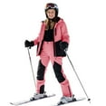 thumbnail image 6 of CheerKidz Kids Colorblocked Fleece Lined Ski Pants Water Repellent Outdoor Snow Pants with Reinforced Knees and Zippered Pockets for Active Boys and Girls Cold Weather Play(Pink,6 Years), 6 of 9