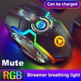thumbnail image 4 of Greyghost A5 Wireless Mouse, Rechargeable Game, RGB Light-emitting Mute, Silent Computer Accessories, Lithium Battery 500 MAh, 4 of 9