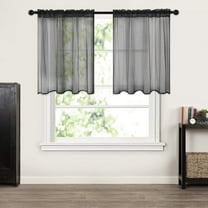 WZXPWT Solid Color Short Curtains, Semi-Sheer Kitchen & Bathroom Curtains, Thin Home Drapes, Lightweight Window Treatments
