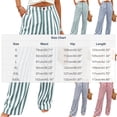 thumbnail image 3 of Mifsaly Striped Linen Pants Women High Waisted Wide Leg Summer Pant Lightweight Loose Fit Casual Beach Vacation Outfits with Pockets 2026 Pink,XL, 3 of 8