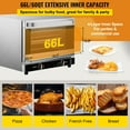 thumbnail image 3 of KFFKFF Commercial Convection Oven, 66L/60Qt, Half-Size Conventional Oven Countertop, 1800W 4-Tier Toaster with Front Glass Door, Electric Baking Oven with Trays Wire Racks Clip Gloves, 120V, 3 of 9