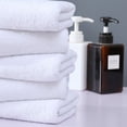 thumbnail image 3 of Nvzi Toallas de baño de 6 piezas, 13,78 x 29,53 pulgadas, perfectas para el día a día, toallas blancas de algodón puro, ligeras y de secado rápido para el baño (blancas), 3 of 5