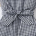 thumbnail image 6 of Big Girls Clothes 7Y Girls Bodysuit 8Y Girls Sleeveless Round Neckline Plaid Jumpsuit Black, 6 of 7