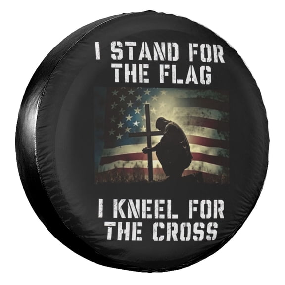 KAKALAD Stand for the flag Spare Tire Cover Weatherproof Universal Vehicle Accessories 14 Inch