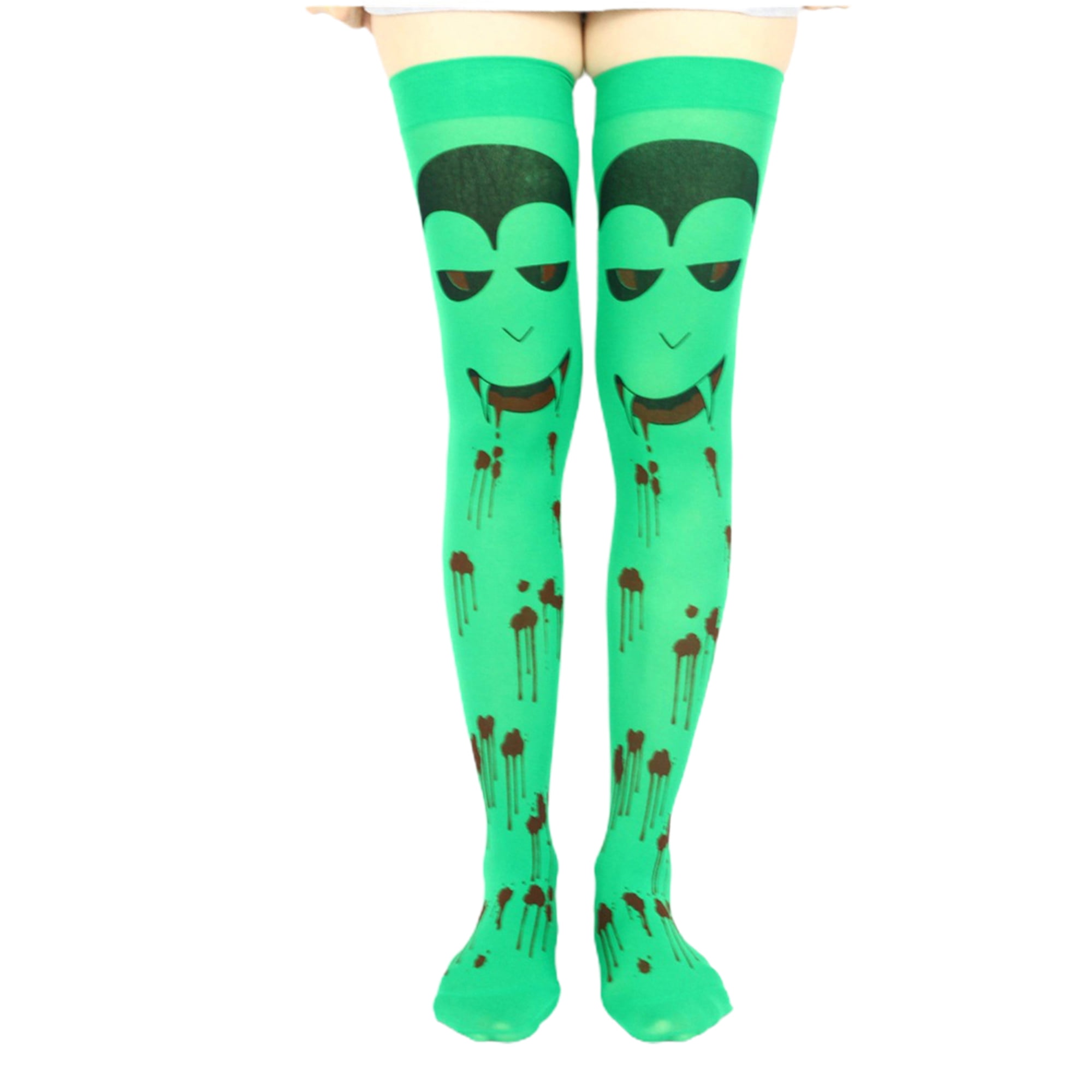 Caitzr Halloween Stockings for Women Halloween Thigh High Socks Over Knee Socks Cosplay Costume