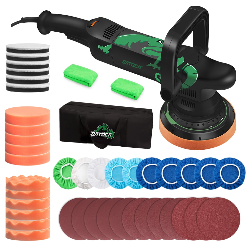 BATOCA Car Buffer Polisher, 3800 OPM 6 Variable Speed DA Polisher, 6