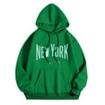 thumbnail image 3 of New York Hoodies for Women Long Sleeve Graphic Y2K Hoodie with Pockets Streetwear Hooded Sweatshirt Pullover Tops, 3 of 5