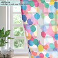 thumbnail image 4 of Yayeee Window Curtains Light Filtering 63"x52" Grommet Panel Pair Home Living Room Decor, Yellow Colorful Circles, 4 of 7