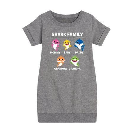

Baby Shark - Types Of Sharks - Toddler And Youth Girls Fleece Dress