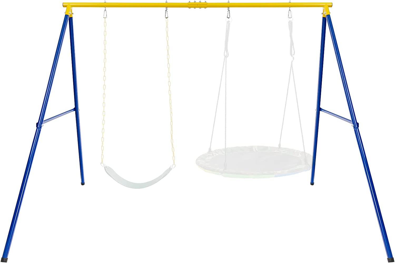 550lbs Metal Swing Sets for Backyard, Heavy Duty Full Steel Swing Frame Extra Large AFrame