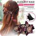 thumbnail image 1 of Pince à Cheveux Double Fleur en Strass, Design Flexible et Durable avec Perles pour Femmes, Pince à Cheveux en Polyester S, 1 of 2