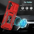 thumbnail image 5 of for Samsung S23 Phone Case for Galaxy S23 FE Case,with Camera Cover and Ring,Heavy Duty Drop Protection Dust Proof Military Protective Tough Durable Phone Cover for 23 FE Case-Red, 5 of 12