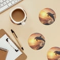thumbnail image 6 of Xecao Sunset Dancing Dolphin A for MDF Cork Coaster 4 Pcs,Drink Coasters,Suit for House Warming Gifts New Home ,Coffee Table Decor-Round Shape, 6 of 7