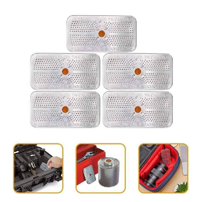 SIEYIO 5 Pack Reusable Absorbing Packets Color Changing Desiccant for Home and Car